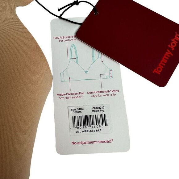 Tommy John 34DD Second Skin Lightly Lined Wireless Bra - Picture 7 of 10